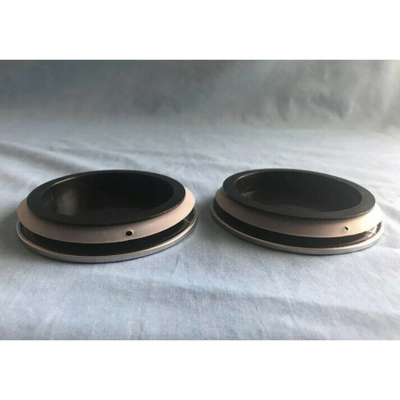 Set of 2 Clear Glass Master Chef Canisters Sealing Stainless Lids 6.5” & 8.5” - Picture 9 of 9